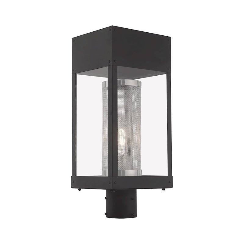 Livex Lighting Franklin 1 Light Outdoor Post Top Lantern, Black