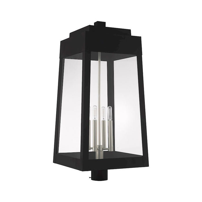 Livex Lighting Oslo 4 Light Outdoor Post Top Lantern, Black
