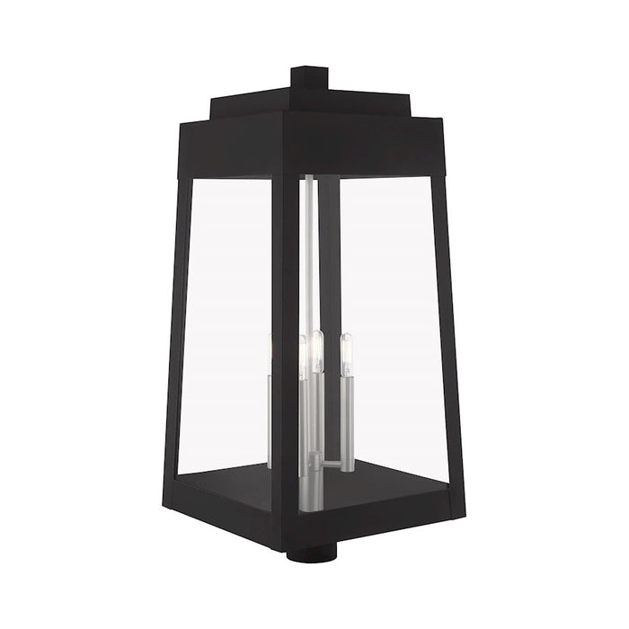 Livex Lighting Oslo 4 Light Outdoor Post Top Lantern, Black