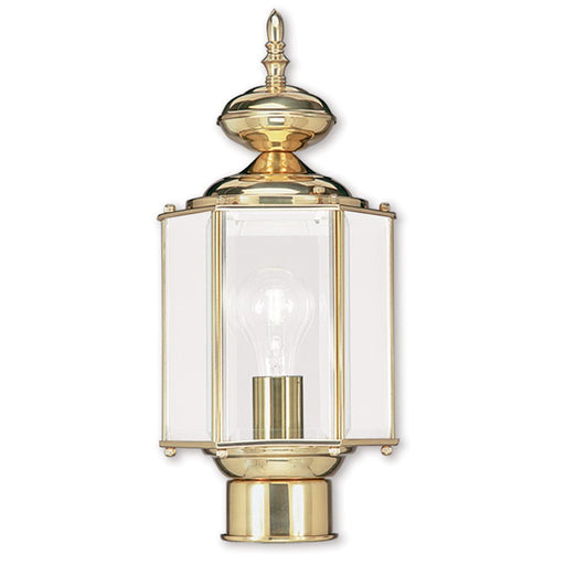 Livex Lighting Outdoor Basics Outdoor Post Head, Polished Brass