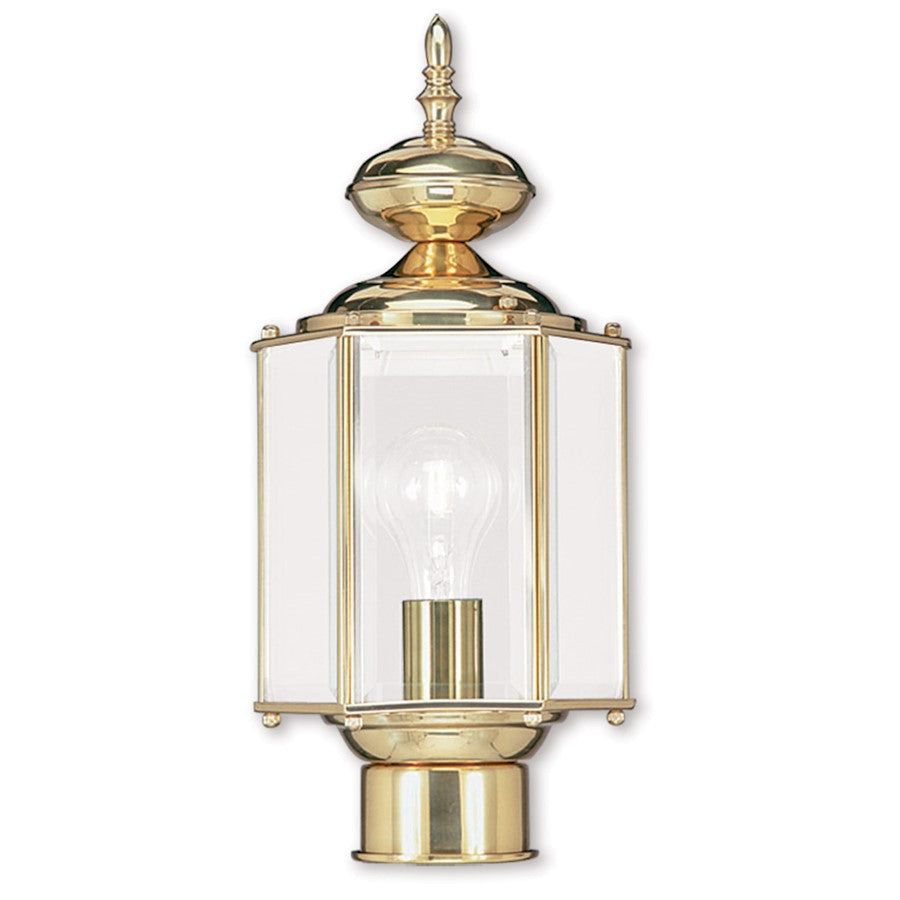 Livex Lighting Outdoor Basics Outdoor Post Head, Polished Brass