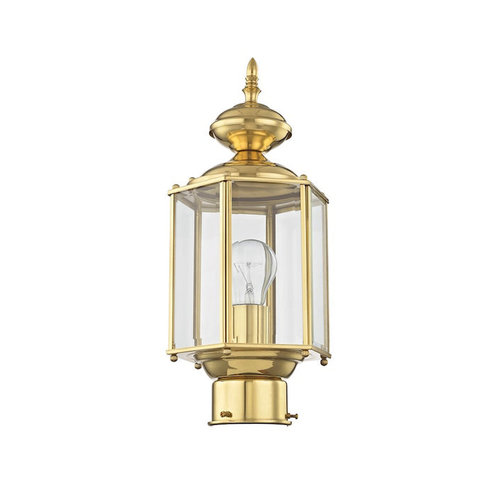 Livex Lighting Outdoor Basics Outdoor Post Head, Polished Brass