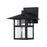 Livex Crestlake 1Lt Medium Outdoor Wall Lantern, Black/Clear Glass
