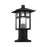 Livex Crestlake 1Lt Med. Outdoor Post Top Lantern, Black/Clear Glass