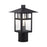 Livex Crestlake 1Lt Med. Outdoor Post Top Lantern, Black/Clear Glass