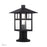 Livex Crestlake 1Lt Large Outdoor Post Top Lantern, Black/Clear Glass - 21325-14