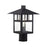 Livex Crestlake 1Lt Large Outdoor Post Top Lantern, Black/Clear Glass