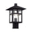 Livex Crestlake 1Lt Large Outdoor Post Top Lantern, Black/Clear Glass