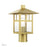 Livex Crestlake 1Lt Large Outdoor Post Top Lantern, Gold/Clear Glass - 21325-32