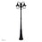 Livex Monterey 3Lt Outdoor 3 Head Post Light, Black/Beveled Glass - 21543-04