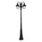 Livex Monterey 3Lt Outdoor 3 Head Post Light, Black/Beveled Glass