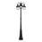 Livex Monterey 3Lt Outdoor 3 Head Post Light, Black/Beveled Glass