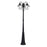 Livex Westover 3Lt Outdoor 3 Head Post Light, Black/Beveled Glass