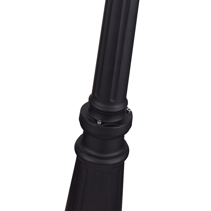 Livex Westover 3Lt Outdoor 3 Head Post Light, Black/Beveled Glass