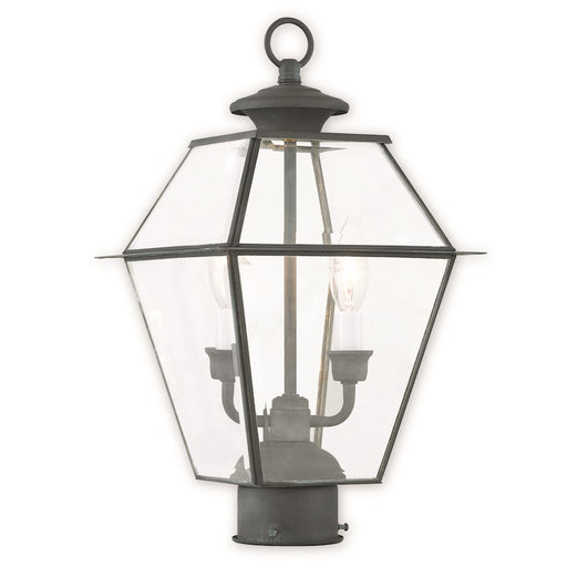 Livex Westover Outdoor Post Top Lantern, Beveled