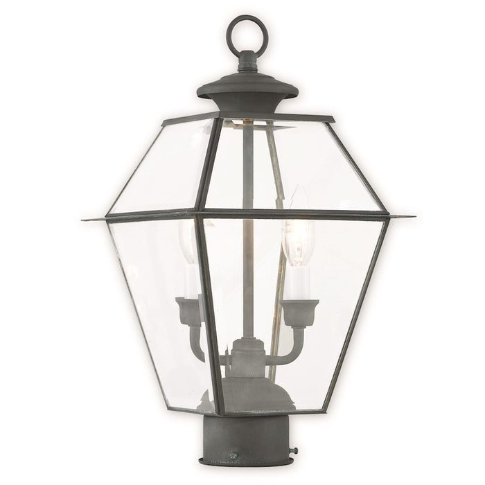 Livex Westover Outdoor Post Top Lantern, Beveled
