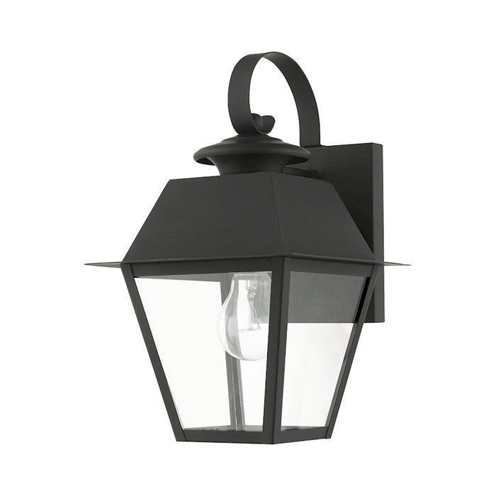 Livex Mansfield Outdoor Wall Lantern, Black