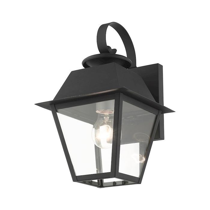 Livex Mansfield Outdoor Wall Lantern, Black
