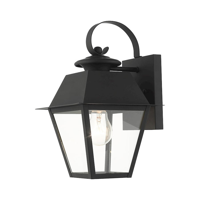 Livex Mansfield Outdoor Wall Lantern, Black