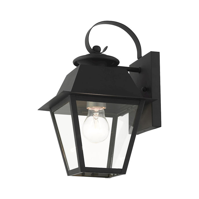 Livex Mansfield Outdoor Wall Lantern, Black