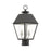 Livex Mansfield Outdoor Post Top Lantern, Black