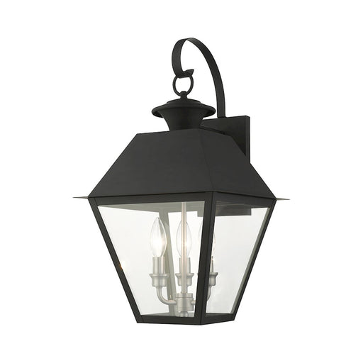 Livex Mansfield Outdoor Wall Lantern, Black