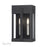 Livex Berksford 2Lt Med. Outdoor Wall Lantern, Black/Nickel/Clear - 28962-04