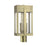 Livex Berksford 2Lt Large Outdoor Post Top Lantern, Brass/Clear Glass