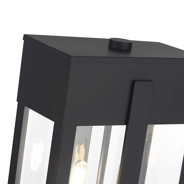 Livex Berksford 2Lt Large Outdoor Post Top Lantern, Black/Nickel