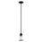 Livex Lawrenceville 1 Light Pendant, Black/Hand Blown Clear Seeded