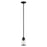Livex Lawrenceville 1 Light Pendant, Black/Hand Blown Clear Seeded
