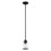 Livex Lawrenceville 1 Light Pendant, Black/Hand Blown Clear Seeded
