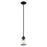 Livex Lawrenceville 1 Light Pendant, Black/Hand Blown Clear Seeded