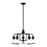 Livex Lawrenceville Chandelier, Black/Hand Blown Clear Seeded