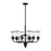 Livex Lawrenceville Chandelier, Black/Hand Blown Clear Seeded