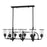 Livex Lawrenceville 8 Light Chandelier, Black/Hand Blown Clear Seeded