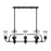 Livex Lawrenceville 8 Light Chandelier, Black/Hand Blown Clear Seeded