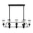 Livex Lawrenceville 8 Light Chandelier, Black/Hand Blown Clear Seeded