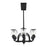 Livex Lawrenceville 8 Light Chandelier, Black/Hand Blown Clear Seeded