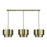 Livex Zolana 3Lt 12" Chandelier, Brass/Brass Steel/Shiny White