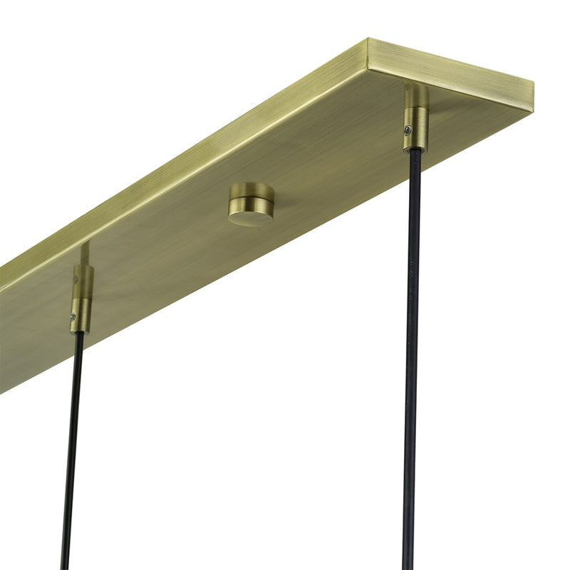 Livex Zolana 3Lt 12" Chandelier, Brass/Brass Steel/Shiny White
