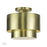 Livex Zolana 2Lt Medium Semi-Flush, Brass/Brass Steel/Shiny White - 40054-01
