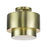 Livex Zolana 2Lt Medium Semi-Flush, Brass/Brass Steel/Shiny White
