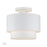 Livex Zolana 2Lt Medium Semi-Flush, White/White Steel/White - 40054-03