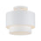 Livex Zolana 2Lt Medium Semi-Flush, White/White Steel/White