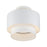Livex Zolana 2Lt Medium Semi-Flush, White/White Steel/White