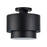 Livex Zolana 2Lt Medium Semi-Flush, Black/Black Steel/Shiny White