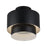 Livex Zolana 2Lt Medium Semi-Flush, Black/Black Steel/Shiny White
