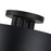 Livex Zolana 2Lt Medium Semi-Flush, Black/Black Steel/Shiny White