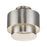 Livex Zolana 2Lt Medium Semi-Flush, Nickel/Nickel/Shiny White